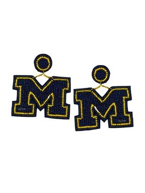 Michigan Wolverines Football Game Day Earring